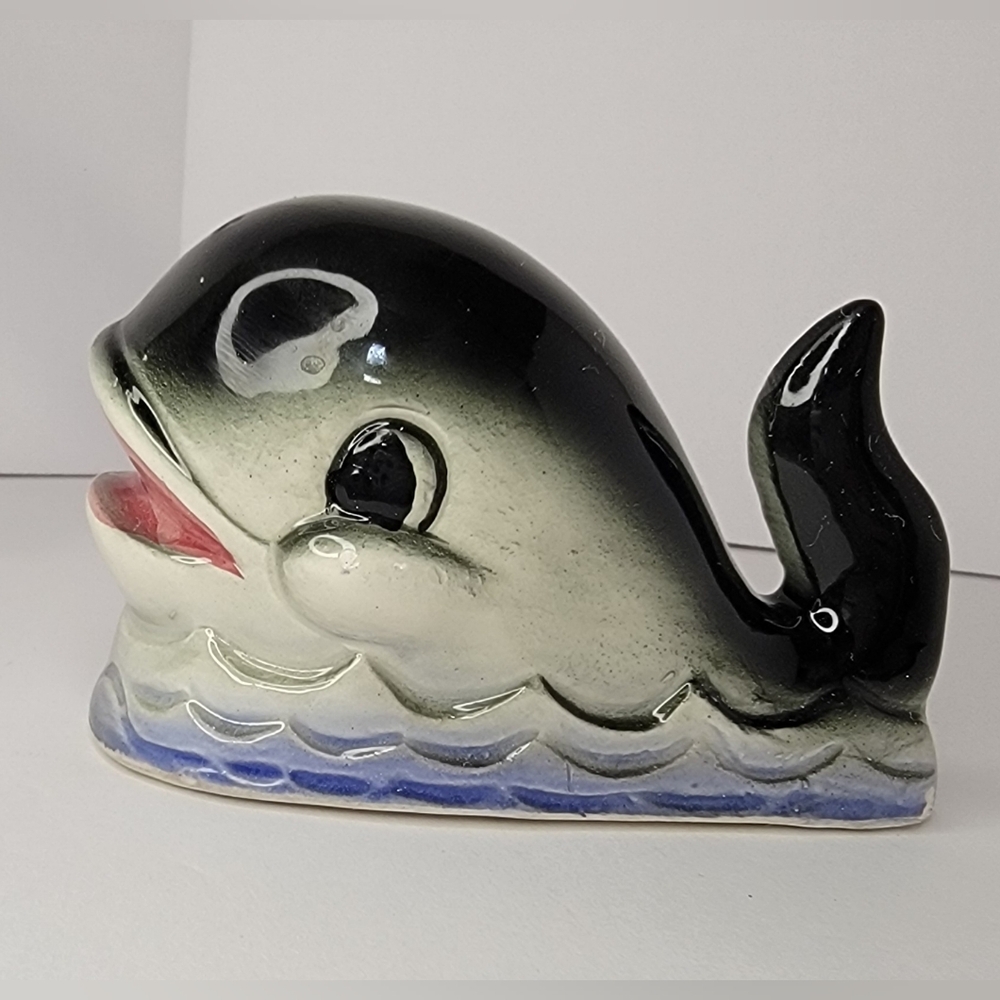 Vintage Anthropomorphic Whale Salt Shaker